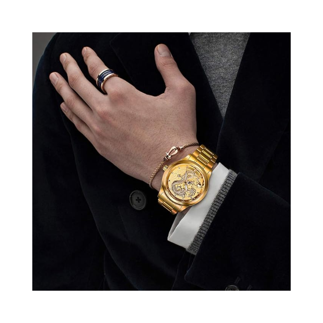 Men’s Gold Dragon Watch | Gulf e shop
