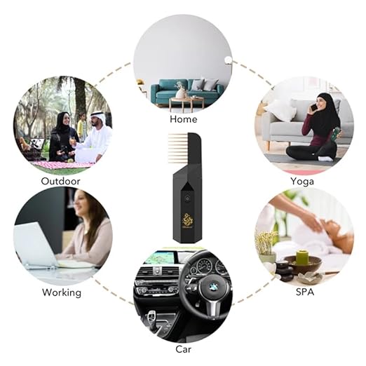 2-in-1 Bukhoor Burner & Hair Comb