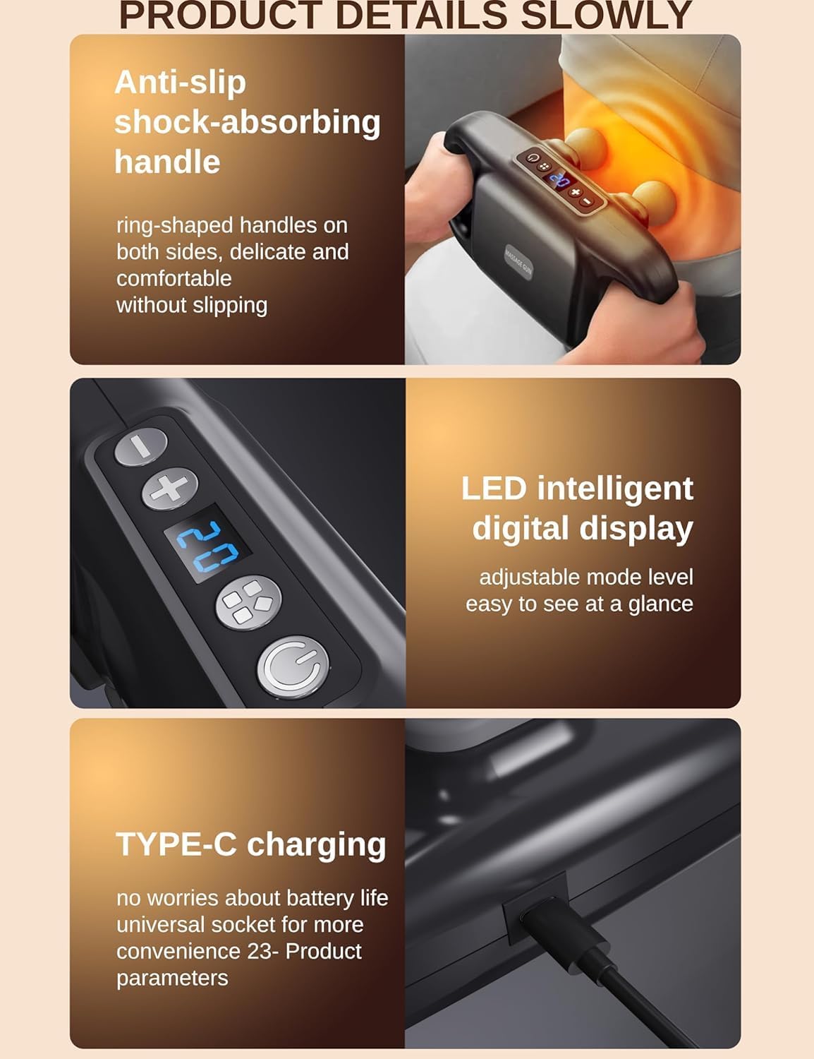 4-Head Massage Gun | Gulf e Shop