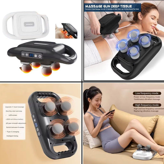 4-Head Massage Gun | Gulf e Shop