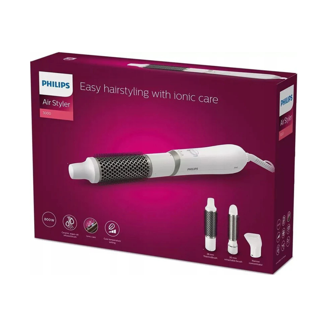 Philips Hot Air Brush 3 Heat with 2 Speed - 800W Styling Power for Salon-like Results