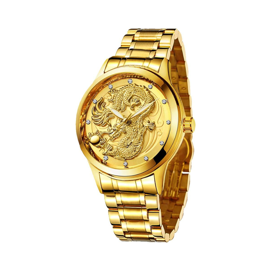 Men’s Gold Dragon Watch | Gulf e shop