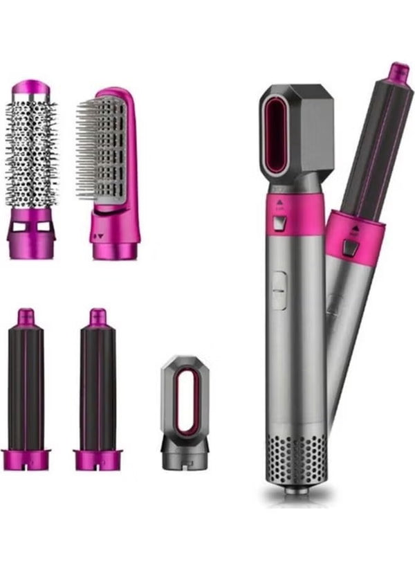 5-in-1 Hair Dryer Styling Tool – Versatile Hot Air Brush with Interchangeable Attachments