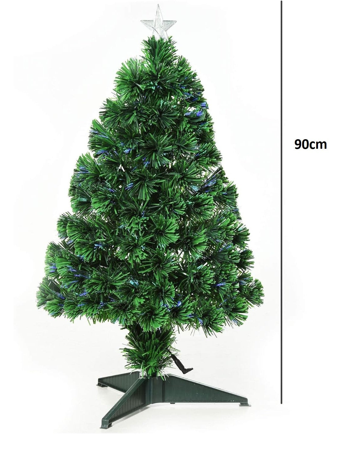 Festive Artificial Christmas Tree with Multicolored Lights 90CM