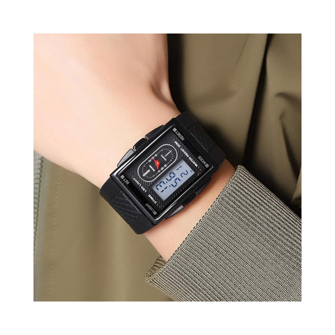 Square Digital Analog Watch | Gulf e Shop