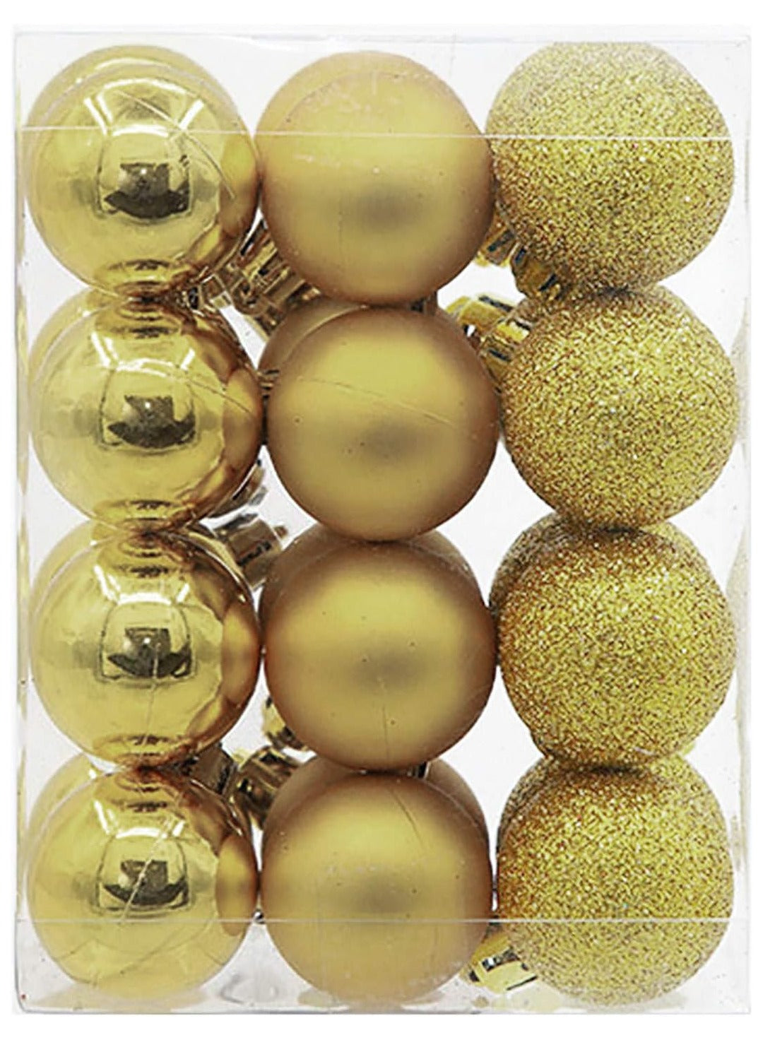 CHRISTMAS Tree Decorations 24Pcs Baubles Set, CHRISTMAS Ball Ornaments Tree Decorations Hanging Ornament Classic for Holiday (Multicolour)