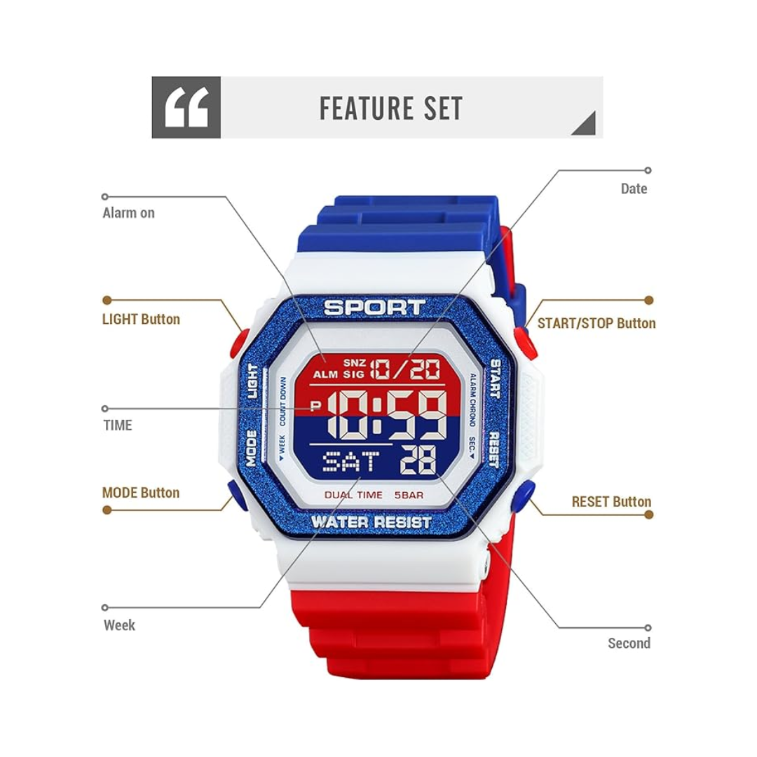 PASOY Unisex Digital Sports Watch | Gulf e Shop