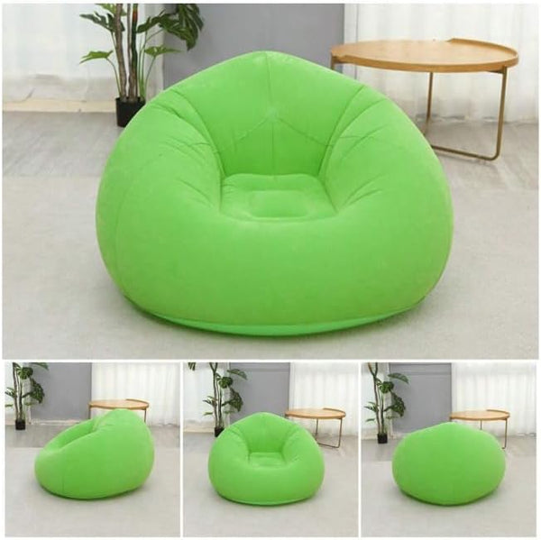 Inflatable Ball-Shaped Bean Bag Chair - Single Sofa for Indoor & Outdoor Relaxation