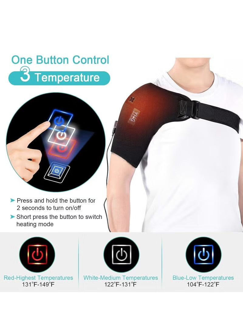 Heating Shoulder Brace Wrap with hot and cold therapy