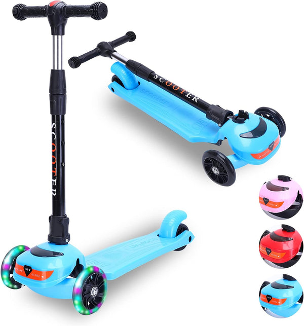 Kids Scooter,3 Wheels Folding Kick Scooter for Ages 3-14 Years Old Kids