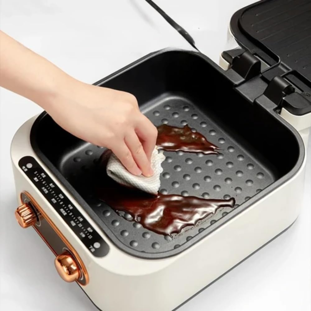 Electric Grill with Cooking Pot, Multifunctional Cooker, Fryer, Steamboat & Grill, 2.5 Liter Capacity, 1800 W