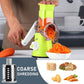 Vegetable Slicer with 3 Interchangeable Blades, Easy to Clean Rotary Grater Slicer for Fruit, Vegetables, Nuts