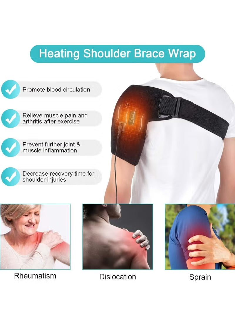 Heating Shoulder Brace Wrap with hot and cold therapy