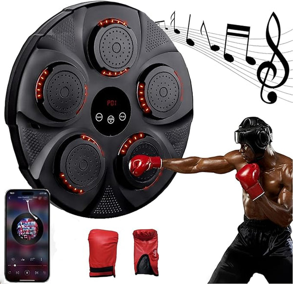 Electronic Boxing Practice Wall Target - Smart Music Boxing Pads with Boxing Gloves