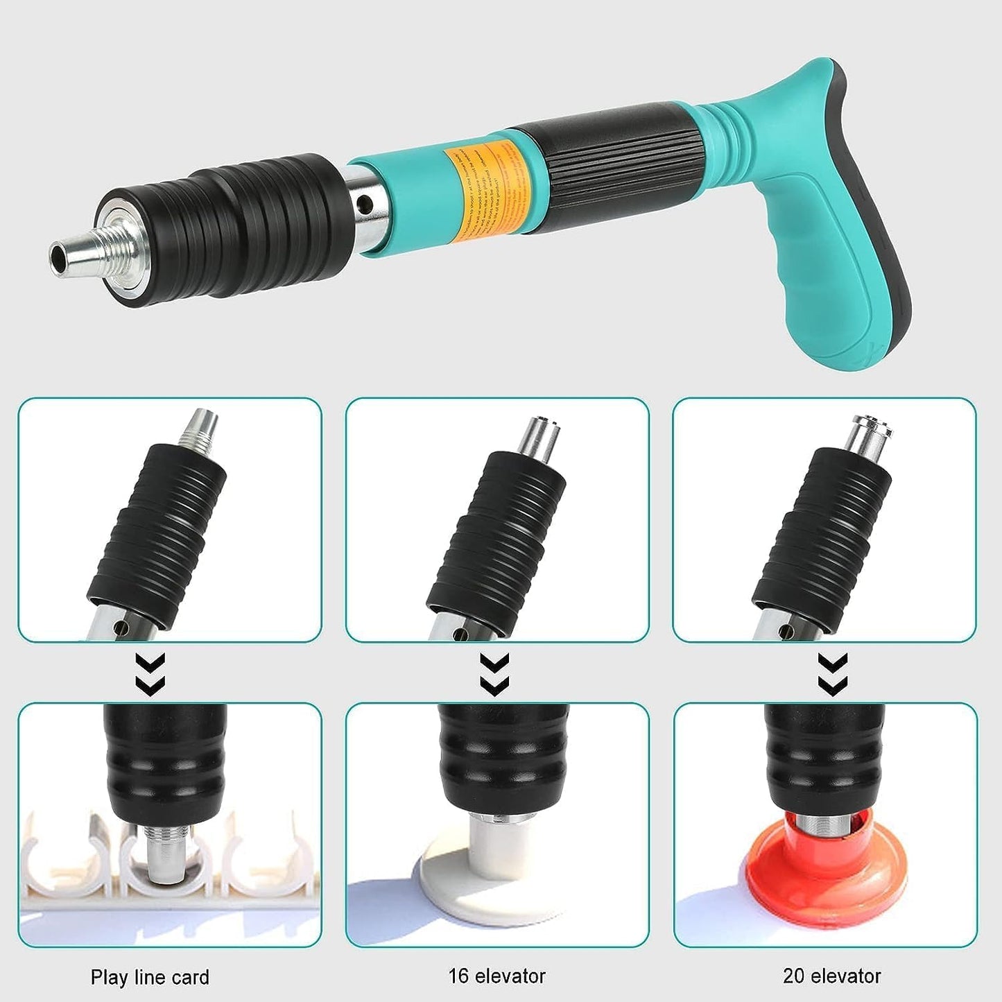 Concrete Nail Gun with 20pcs Nails, Portable Manual Steel Nails Gun Tool, Mini Nail Shooting Machine