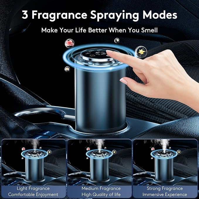 Car Air Fresheners, Portable AI Car Diffuser With Star Projector Light