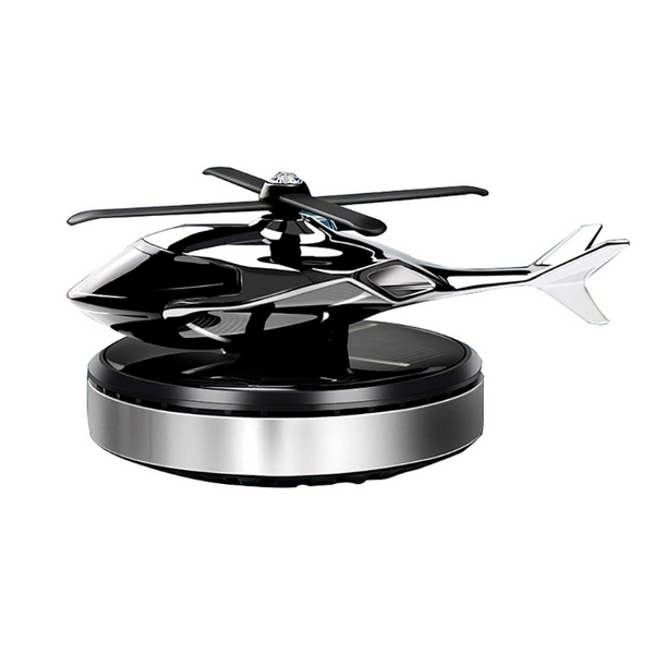 Car Air Freshener, Helicopter Solar Energy Rotating Aromatherapy Aviation Al Alloy Diffuser