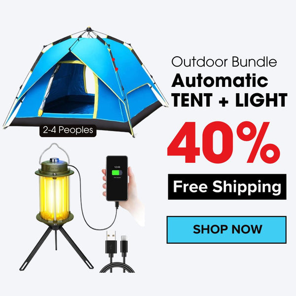 Camping Bundle ---Automatic Tent & Rechargeable Light